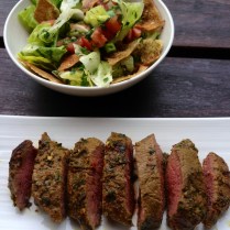 https://thepaddingtonfoodie.com/2012/12/04/a-summer-bbq-fattoush-salad-with-chermoula-crusted-lamb/