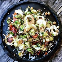 https://thepaddingtonfoodie.com/2015/06/08/eat-fast-and-live-longer-a-5-2-fast-diet-recipe-idea-under-300-calories-roasted-brussels-sprout-salad-with-crispy-bacon-apple-hazelnuts-and-farro/